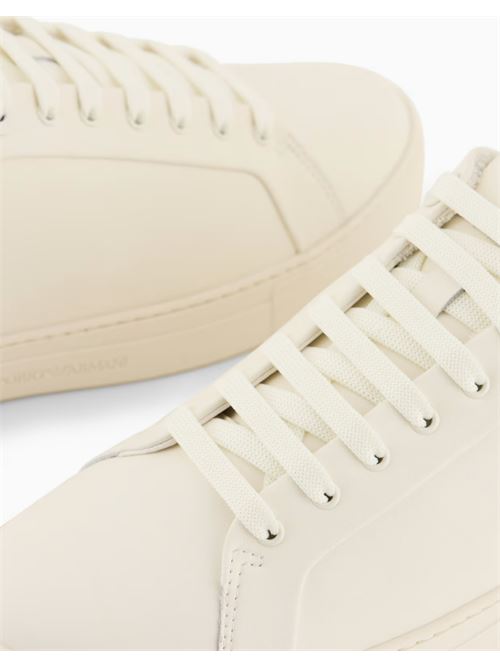 SOFT LEATHER SNEAKERS EMPORIO ARMANI | X4X598.XF66200894 OFF WHITE